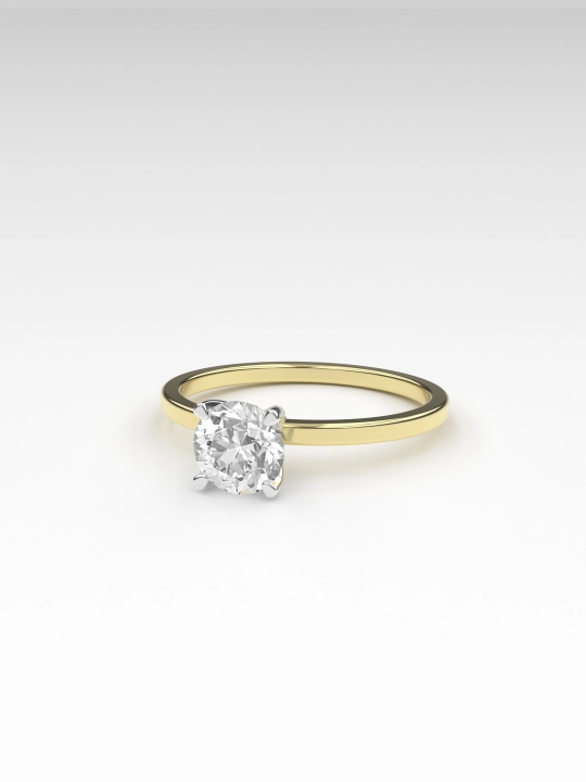 Claire - złoty pierścionek zaręczynowy z naturalnym diamentem